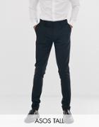 Asos Design Tall Super Skinny Fit Suit Pants In Black - Black