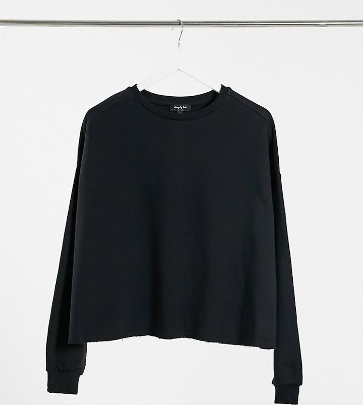 Simply Be Sweatshirt In Black
