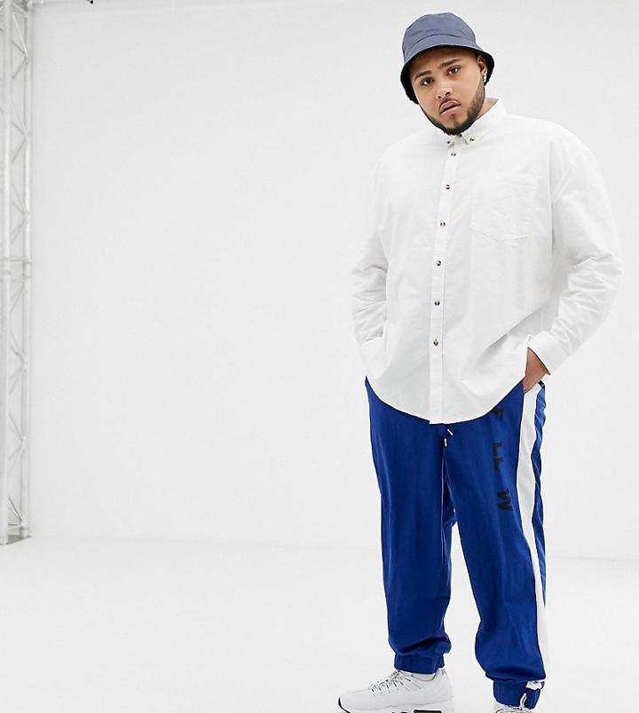Collusion Plus Oversized Oxford Shirt In White - White