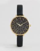New Look Leopard Print Dial Watch - Black