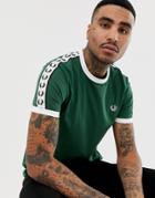 Fred Perry Sports Authentic Taped Ringer T-shirt In Green - Green