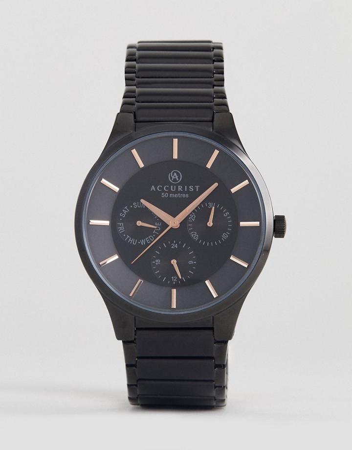Accurist 7186.01 Bracelet Watch In Black - Black