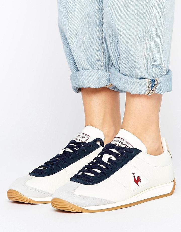 Le Coq Sportif White Leather Quartz Sneakers - White