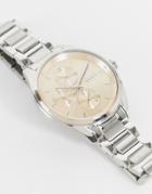Boss Womens Pink Dial Chronograph Bracelet Watch In Silver 1502604