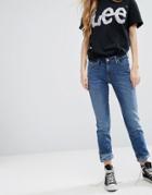 Lee Elly Mid Rise Slim Straight Jeans - Blue