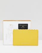 Paul Costelloe Real Leather Scallop Card Holder - Yellow