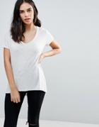 Dex V Neck Boyfriend T-shirt - Gray