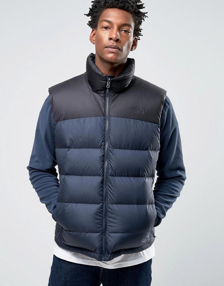 The North Face Nupste 2 Down Vest In Navy - Navy