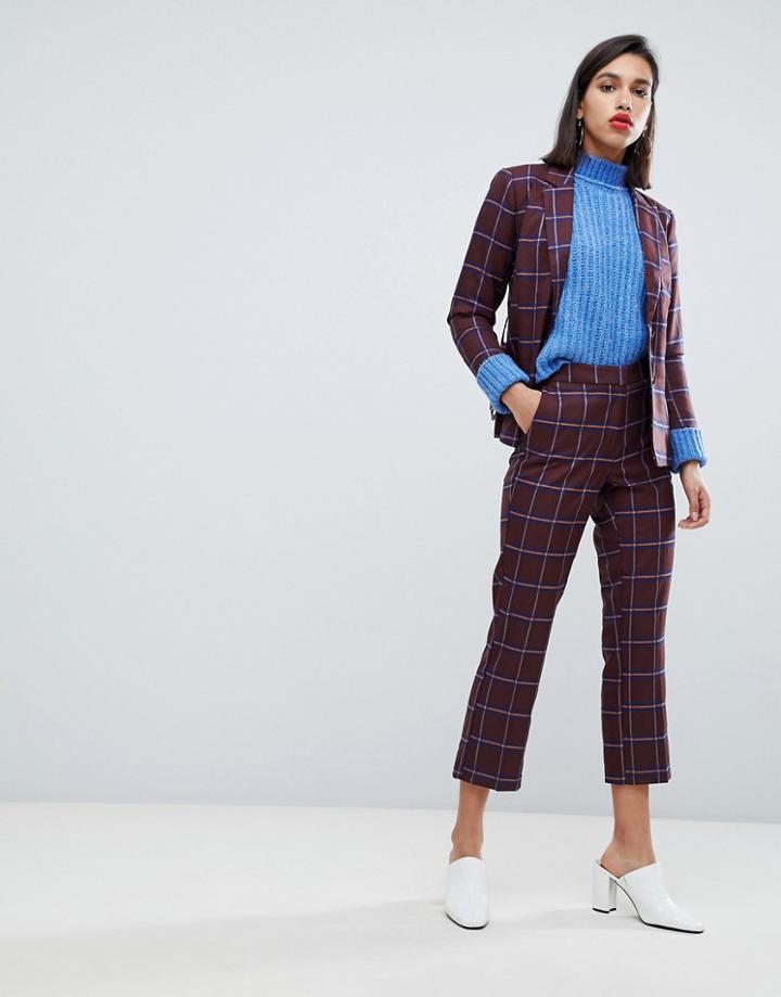 Y.a.s Check Crop Pants Two-piece-multi