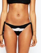 All About Eve Good Vibes Crochet Tie Side Bikini Bottoms