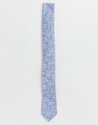 French Connection Floral Tie-blue