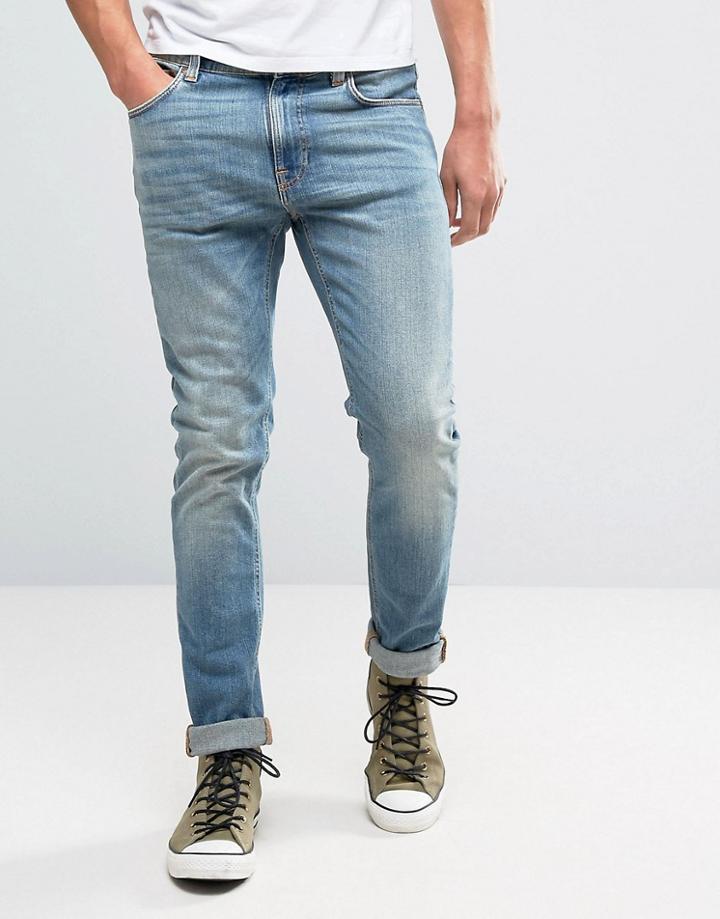 Nudie Jeans Co Lean Dean Jean Silver Lake Wash - Blue
