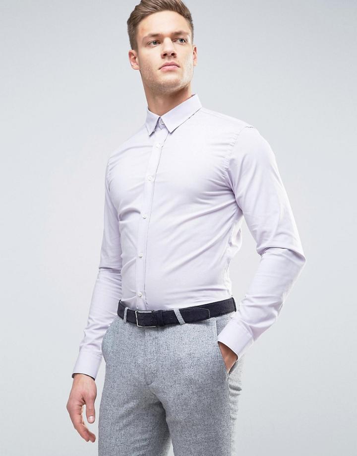 Selected Homme Superskinny Smart Shirt - Gray