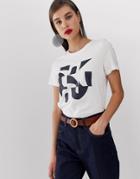 Vero Moda Geo Print T-shirt-white