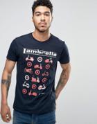Lambretta Multi Scooter T-shirt - Navy