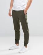 Emporio Armani Ea7 Jogger With Cuff & Logo In Khaki - Green