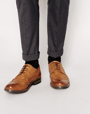 Frank Wright Leather Brogues - Tan