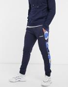 Adidas Sweatpants With Camo Side Panel In Navy