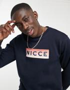 Nicce Alto Embroidered Sweatshirt In Navy