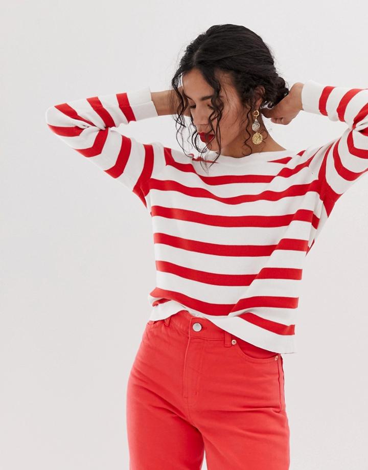 Selected Femme Long Sleeve Stripe Top - Multi