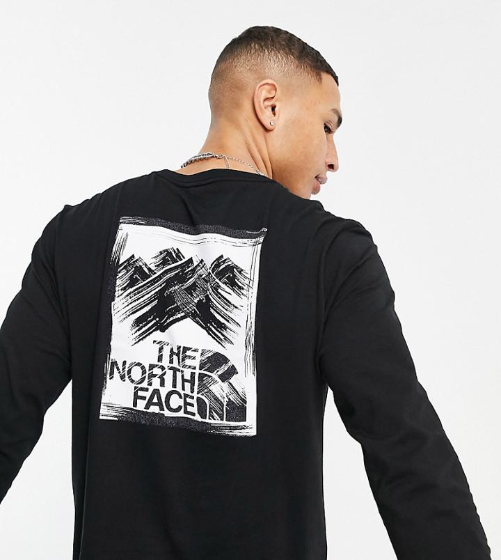 The North Face Stroke Mountain Long Sleeve T-shirt In Black Exclusive At Asos