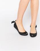 Melissa Black Ultragirl Minnie Mouse Flat Shoes - Black