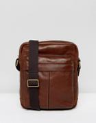 Fossil City Flight Bag In Leather - Brown