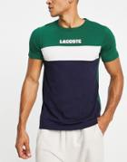 Lacoste Sport Color Block T-shirt-green