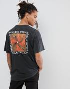 Volcom T-shirt With Stone Radiator Back Print - Black