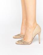 London Rebel Cut Out Pumps - Taupe Mf