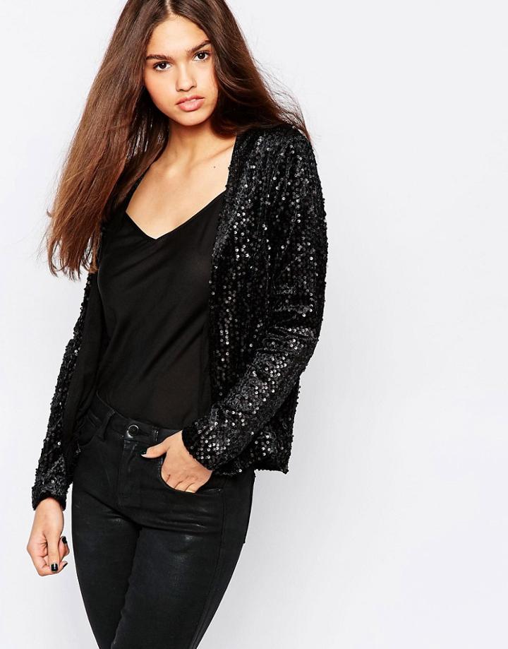 Minimum Sequin Blazer - Black