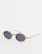 Mango Duo Rectangle Sunglasses In Terracota-auburn