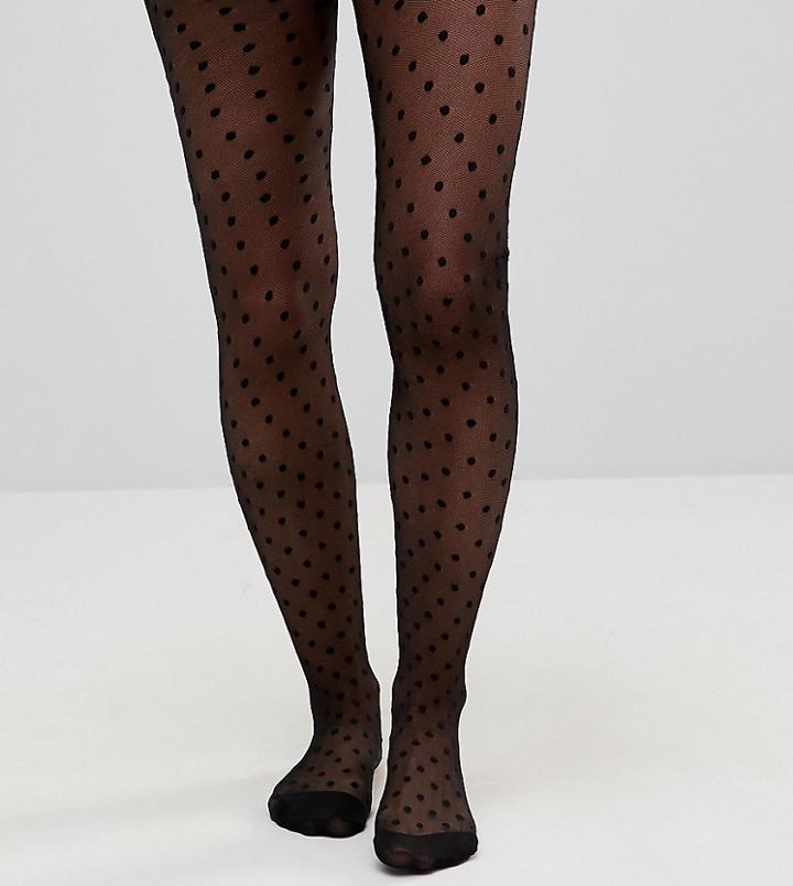 Asos Design Maternity Medium Polka Dot Tights-black