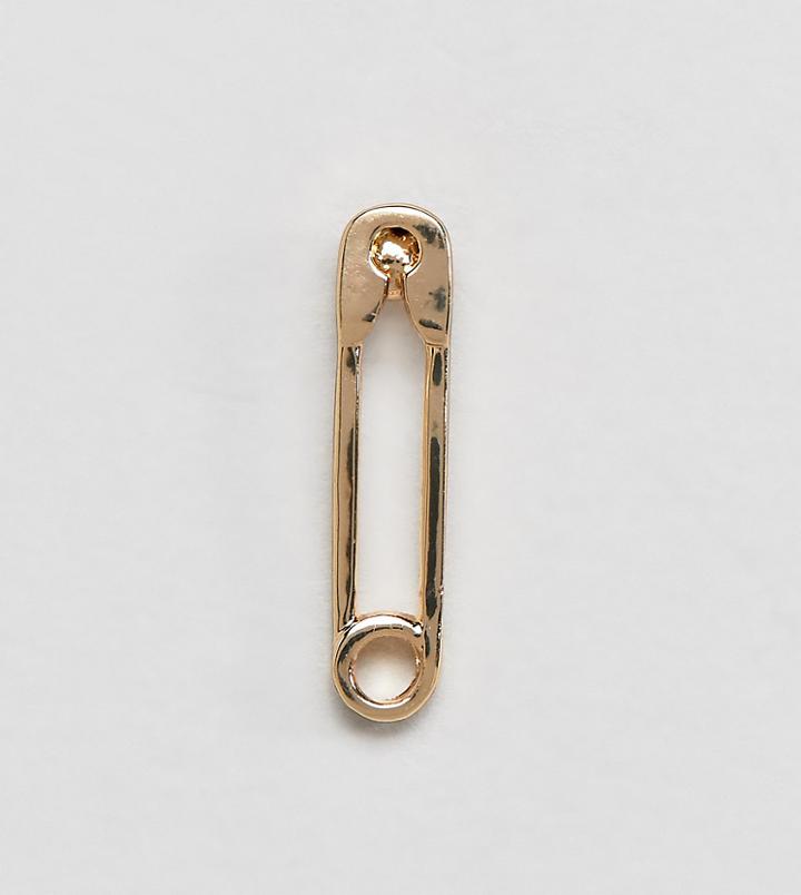 Designb Pin Stud Single Earring In Gold Exclusive To Asos - Gold