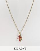 Reclaimed Vintage Inspired Bunched Charm Necklace In Gold Exclusive To Asos - Gold