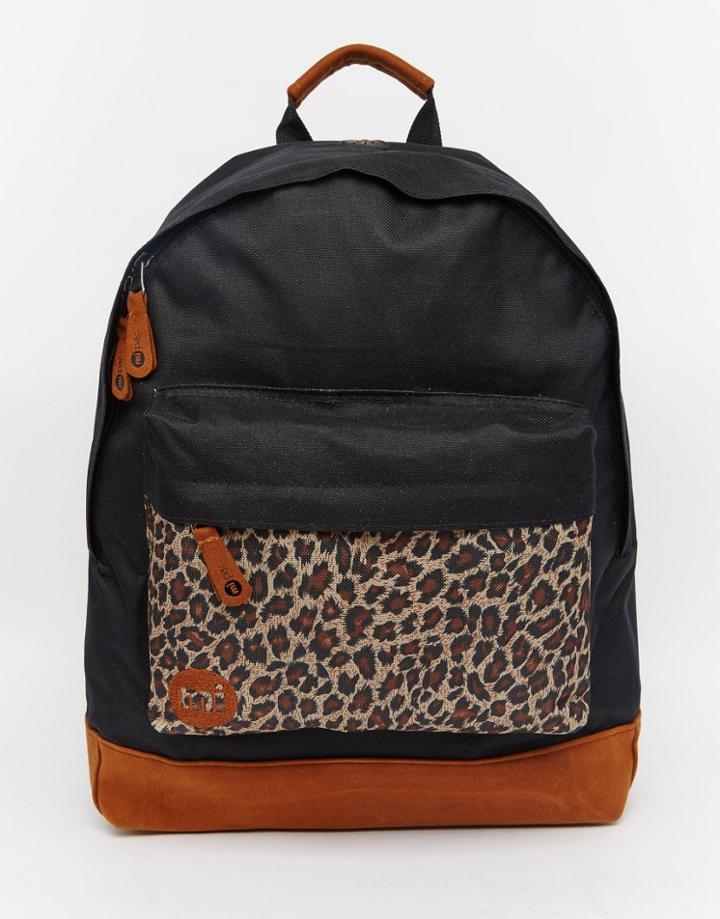 Mi-pac Leopard Black And Leopard Backpack - Black