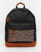 Mi-pac Leopard Black And Leopard Backpack - Black