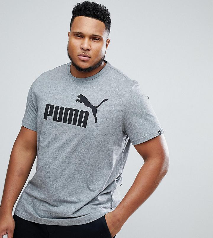 Puma Plus Ess No.1 T-shirt In Gray 83824103 - Gray