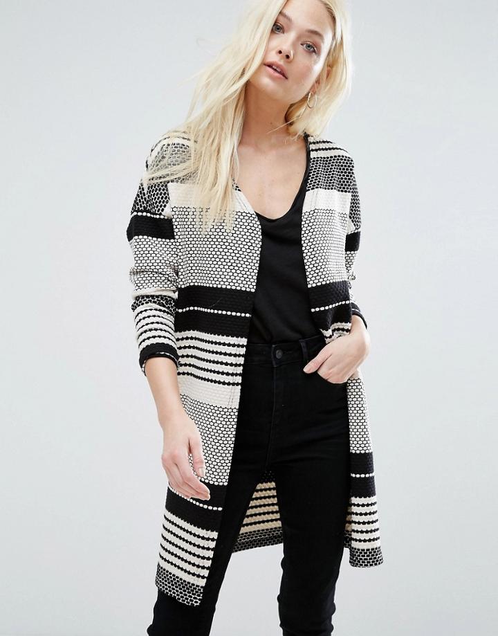 Only Pearl Stripe Open Cardigan - Multi