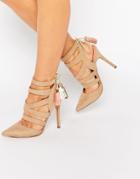 Miss Kg Alana Ghillie Heeled Shoes - Tan