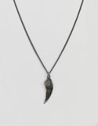 Simon Carter Feather Pendant Necklace In Antique Silver - Silver