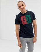 Fred Perry Color Block Wreath T-shirt In Navy - Navy