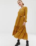 Only Textured Spot Maxi Shirt Dress - Multi