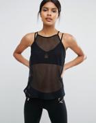 Blue Life Mesh Tank - Black