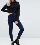 Noisy May Petite Mid Wash Skinny Jean In Blue