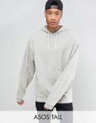 Asos Tall Oversized Hoodie With Super Long Sleeves - Beige