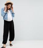 Asos Maternity Shirred Hareem Pant - Black