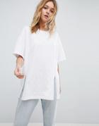 Cheap Monday Long Line T Shirt - White
