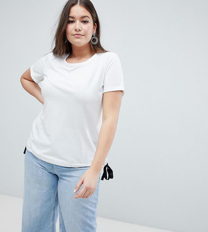 Junarose Tie Side T-shirt - White