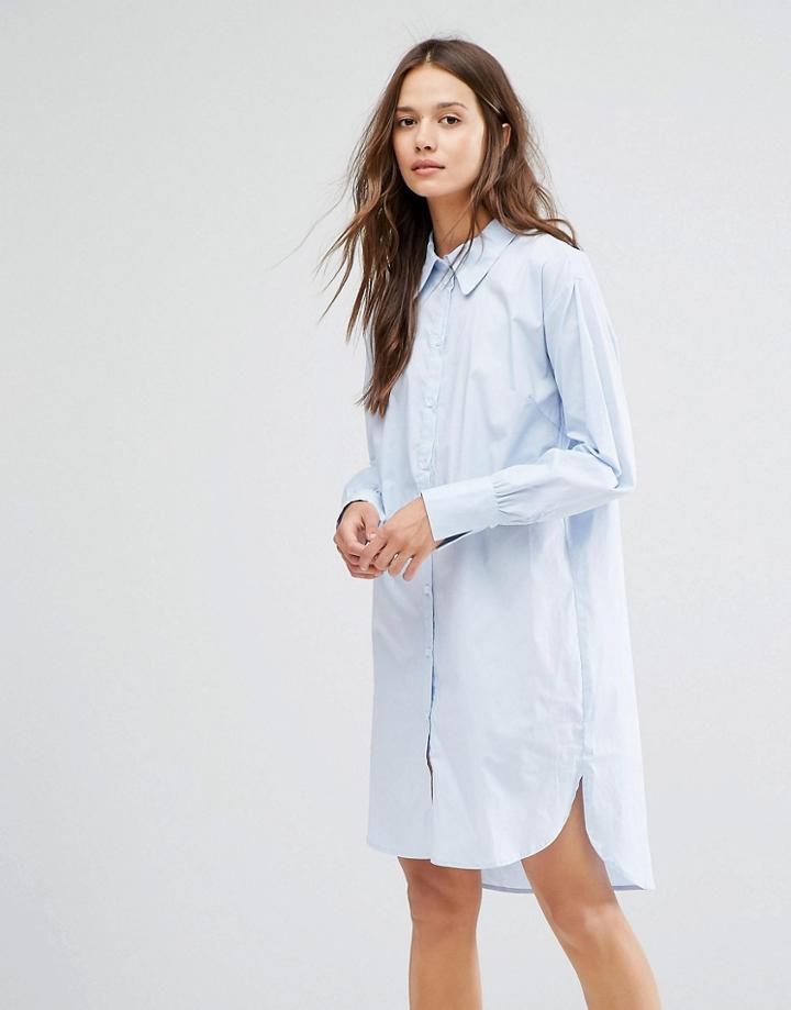 Gestuz Oxford Shirt Dress - Blue